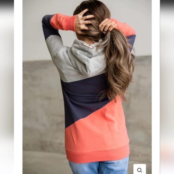 Ampersand Avenue single hood havana stripe hoodie sweatshirt new with tags - Picture 2 of 8